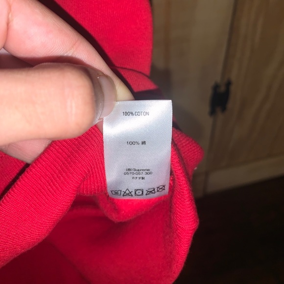 Supreme s logo hooded red - Picture 5 of 9